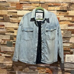 Zara Blue Lightweight Shirt Jacket